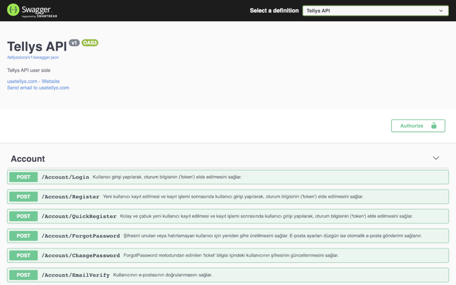 Tellys Api ile Erişim ve Gelişim Desteği